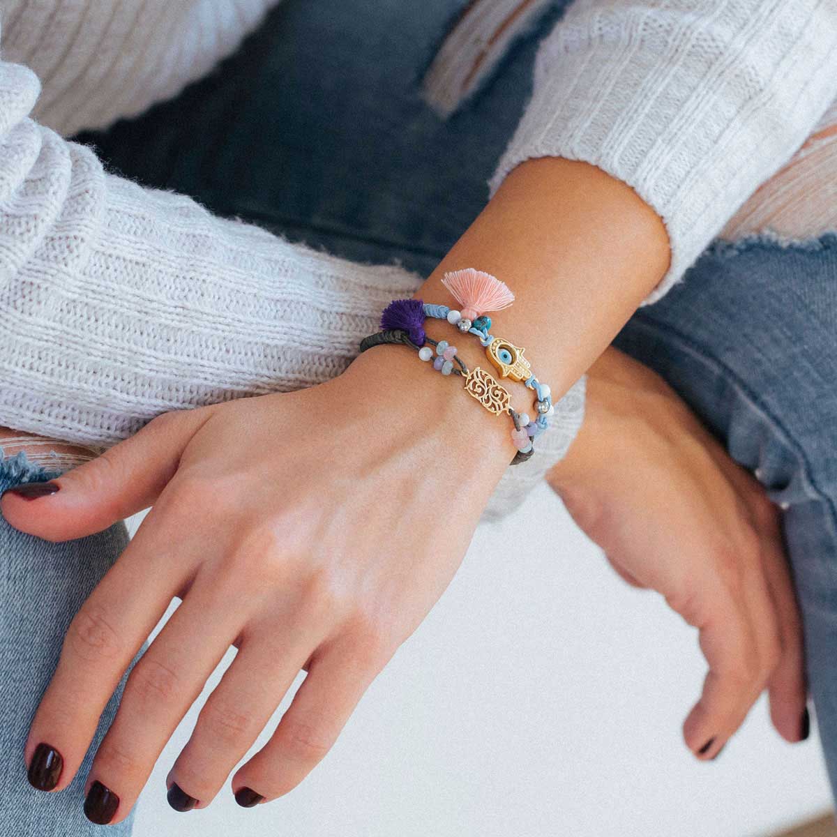 دستبند طلا چشم Hamsa ۲