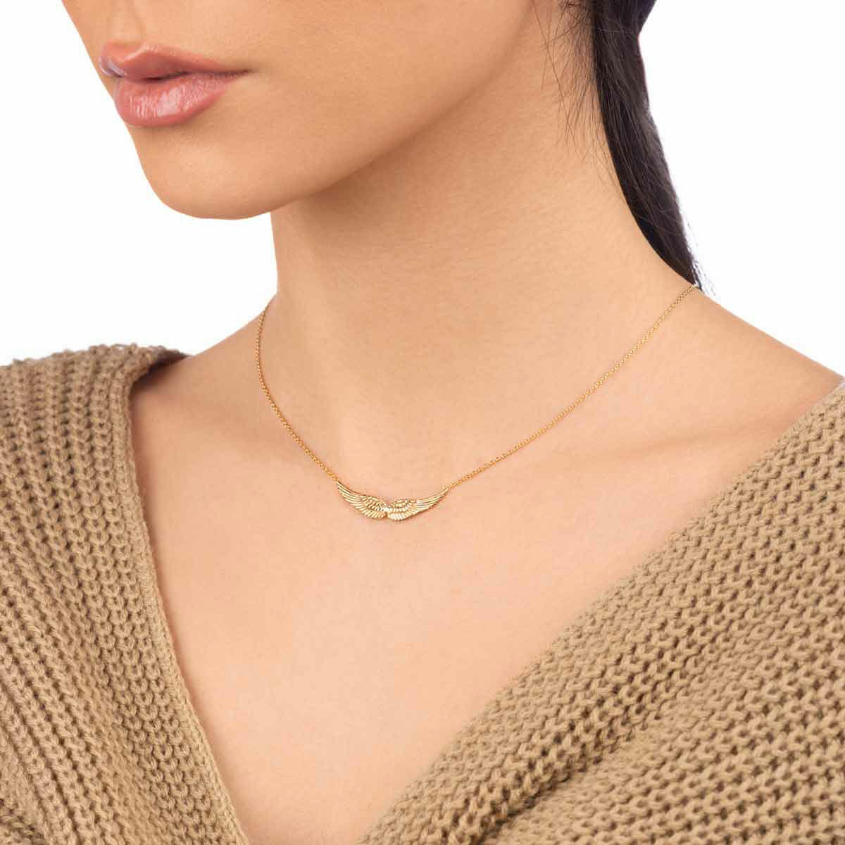 گردنبند طلا بال فرشته بزرگ
