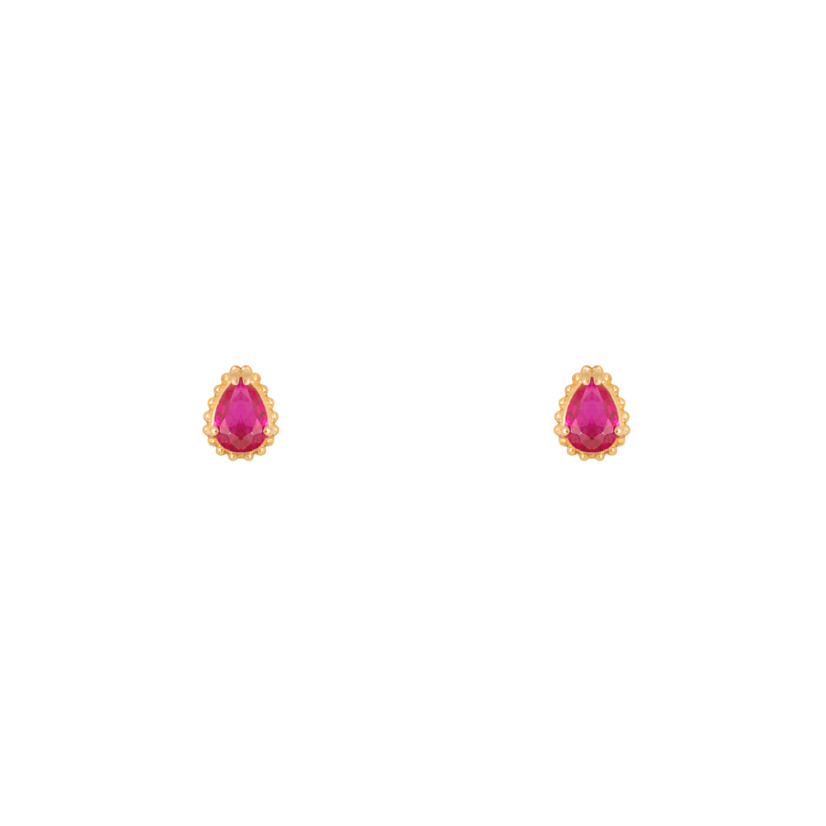 گوشواره طلا اشک قرمز