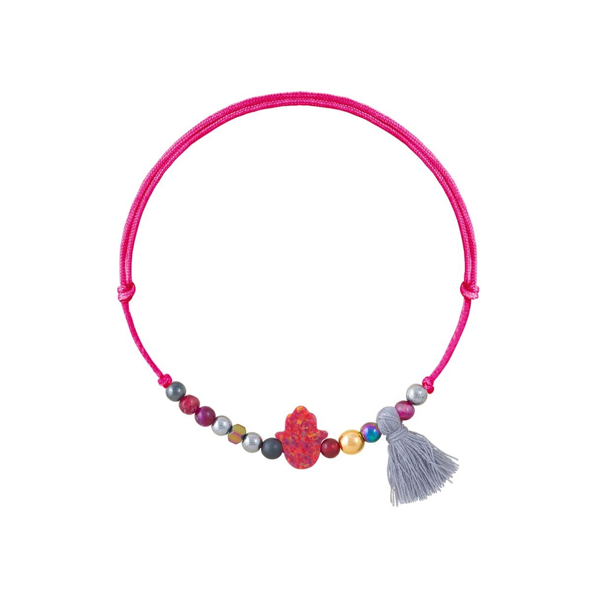 پابند طلا بافت دست قرمز Hamsa