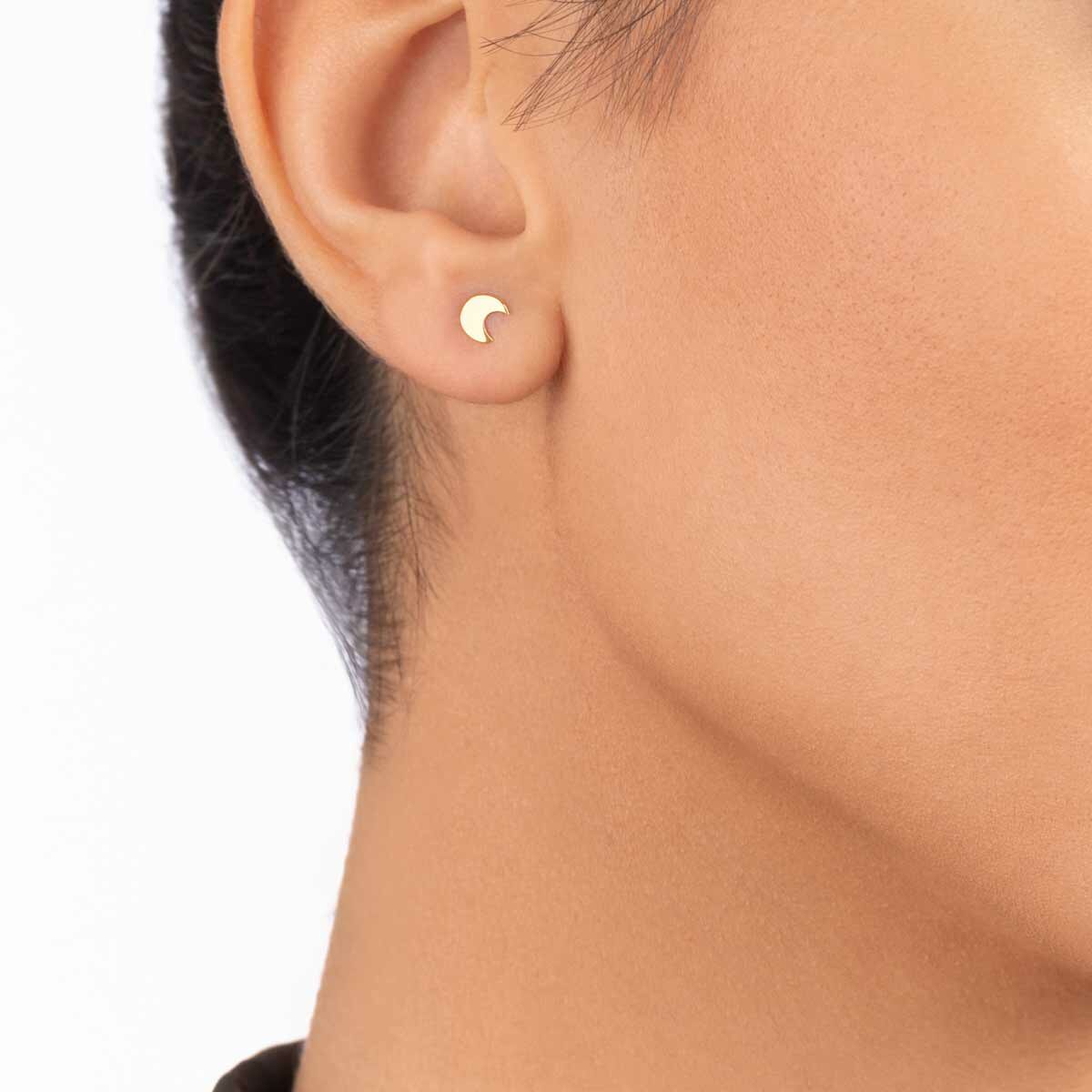 گوشواره طلا ماه کوچک