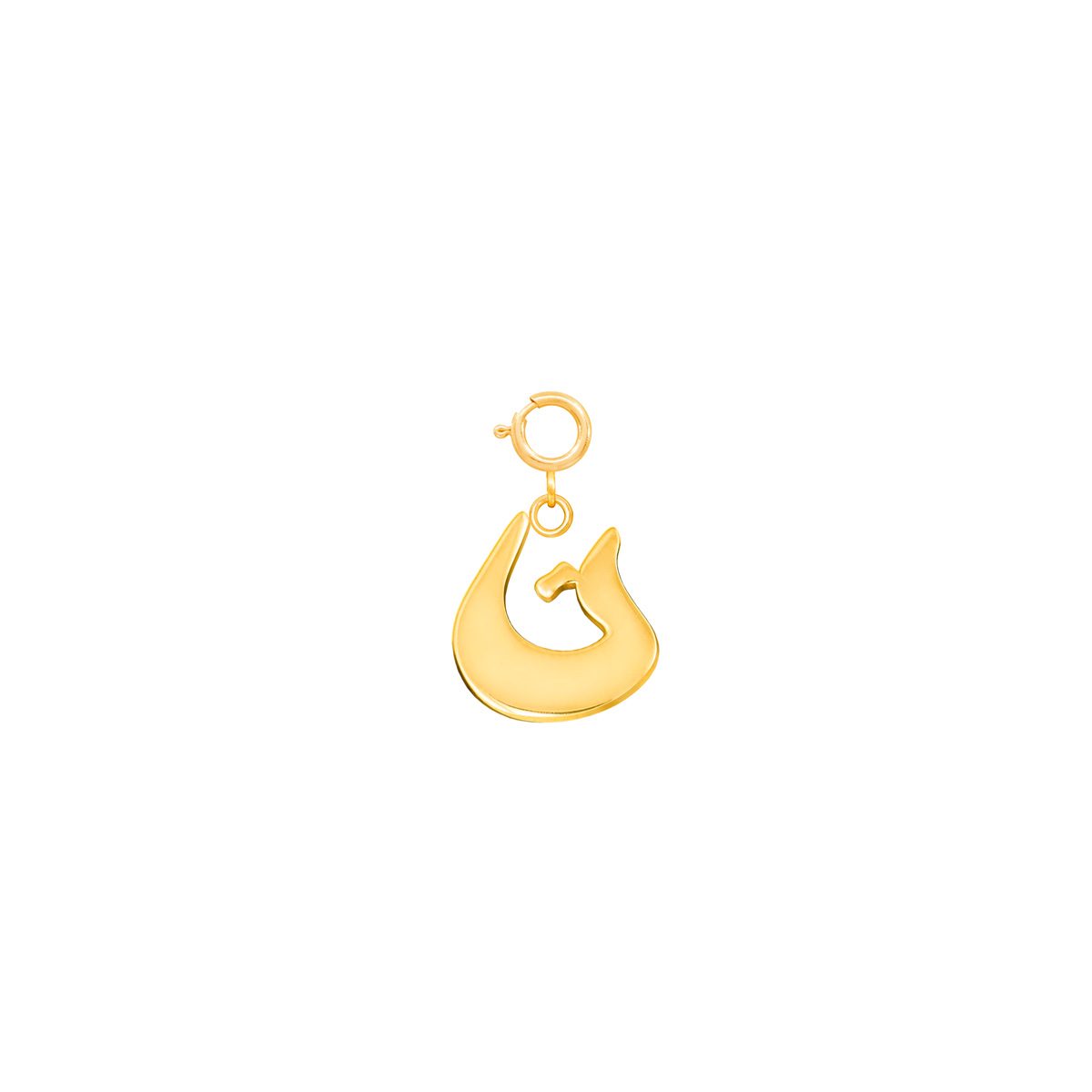 آویز طلا حرف ن پرسته