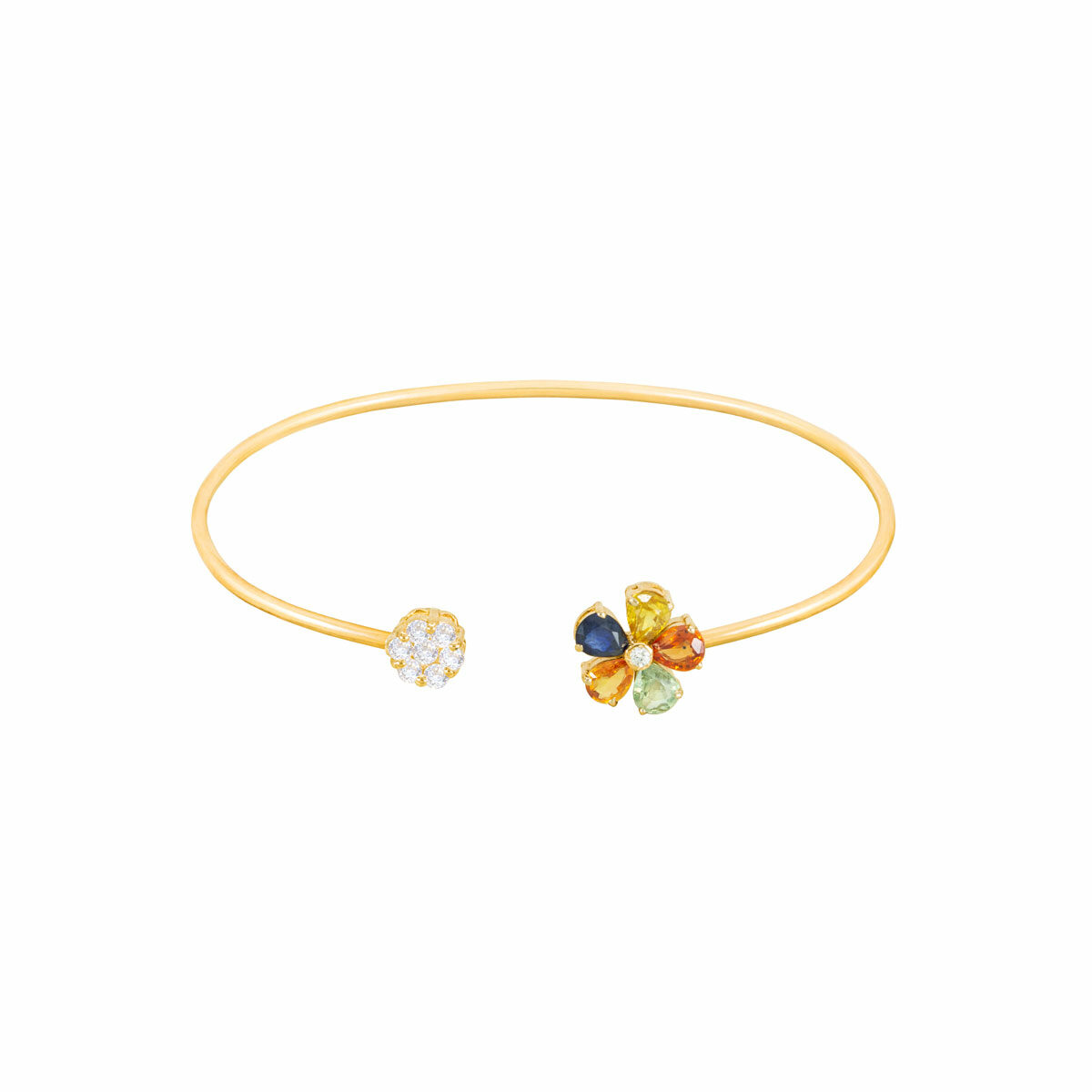 النگو طلا multicolor و Flower پرسته