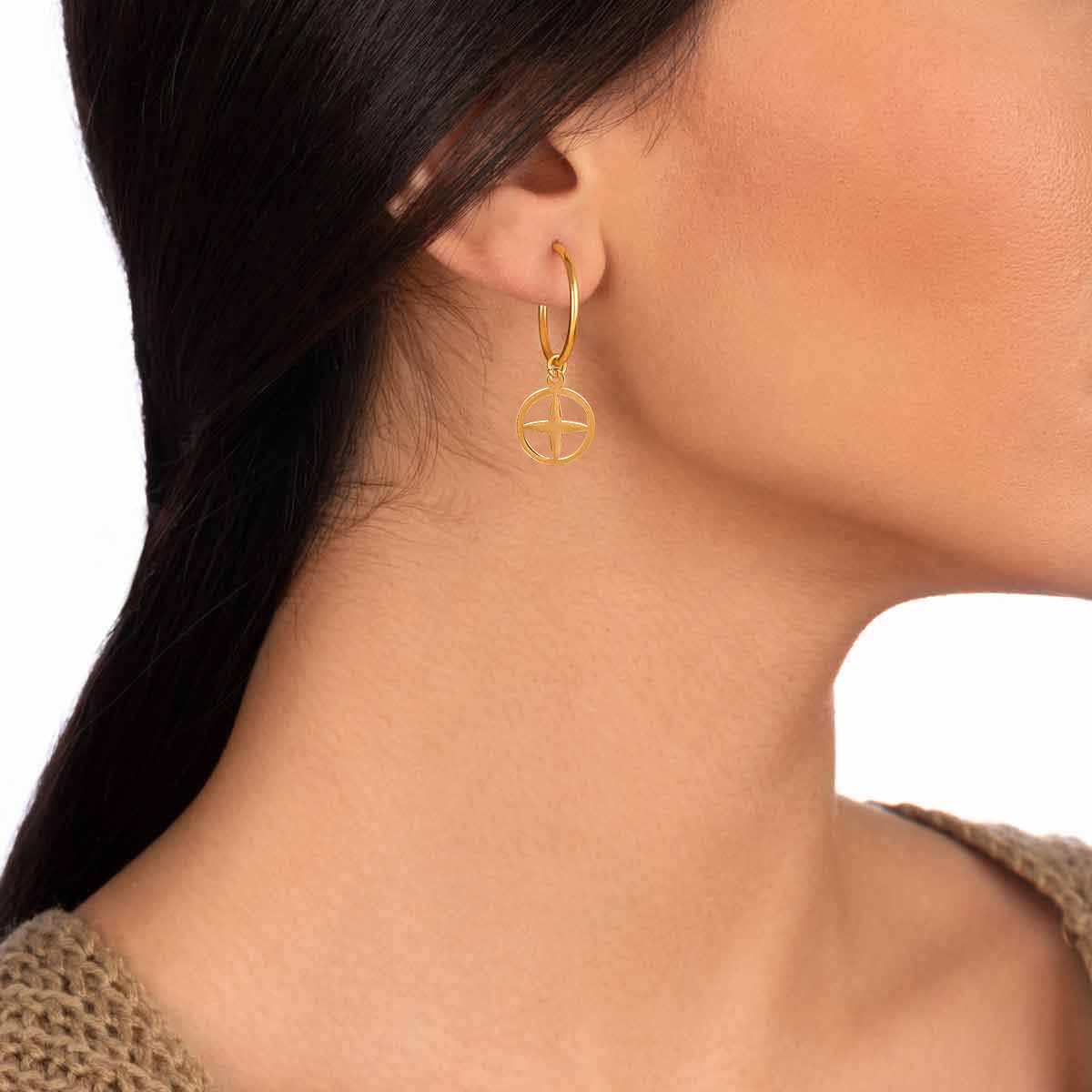 گوشواره طلا حلقه ای آفتاب