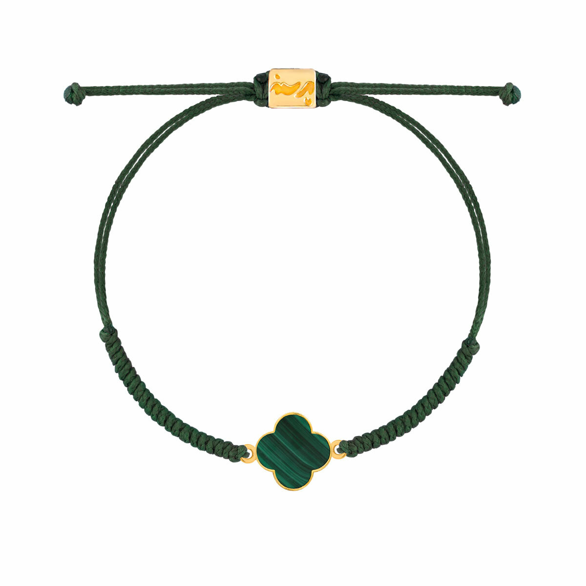 دستبند طلا بافت VanCleef سبز