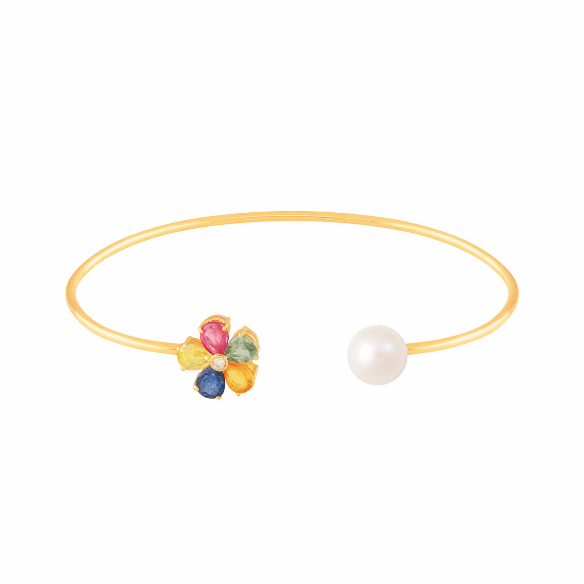 النگو طلا MULTICOLOR و مروارید