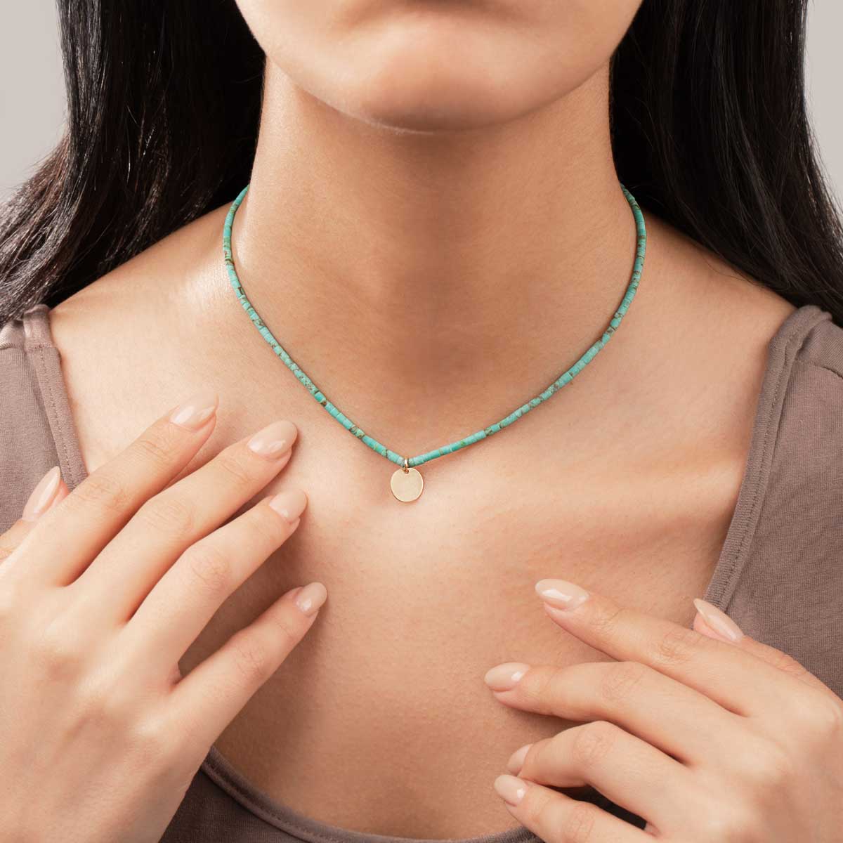 گردنبند طلا کارول دایره
