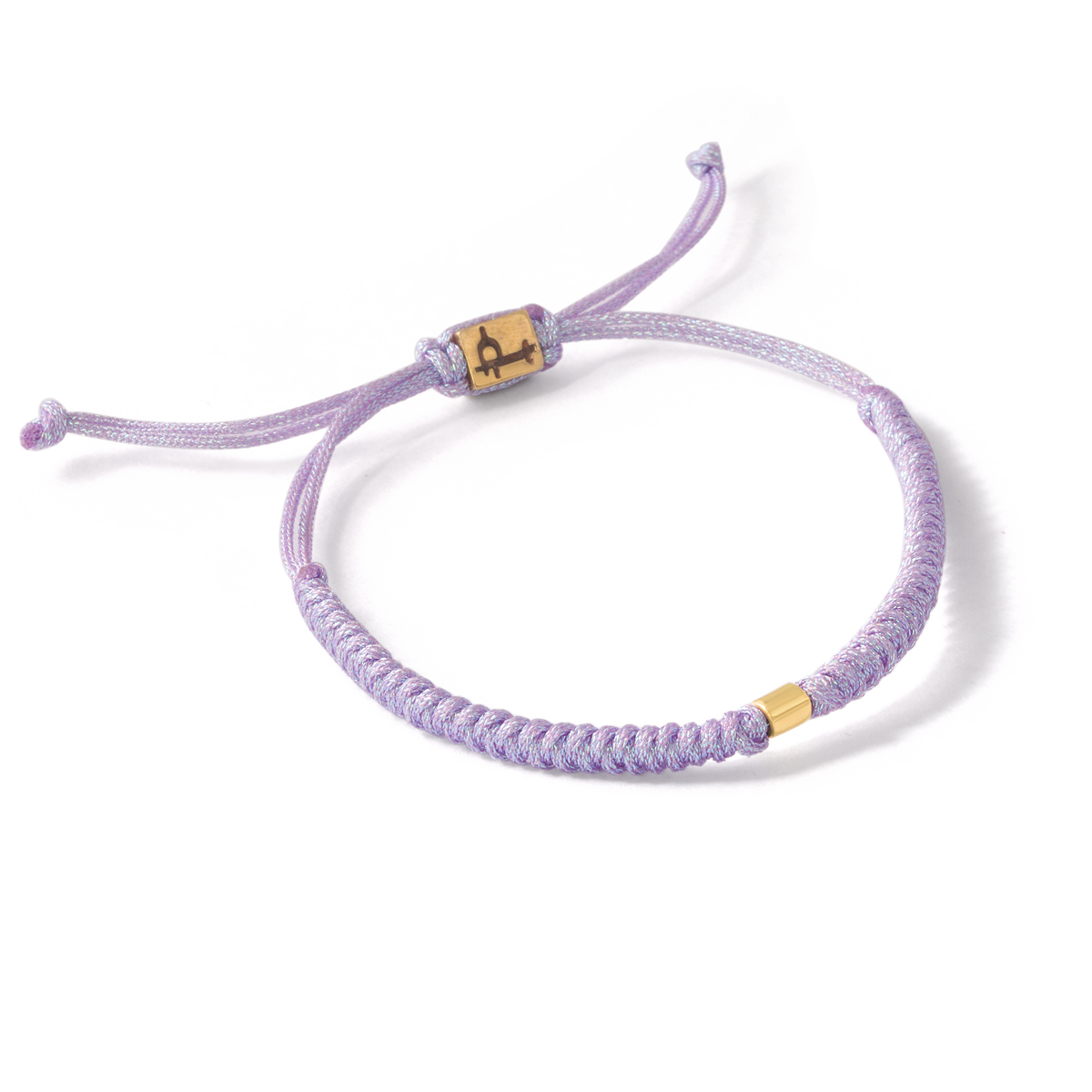 Cylinder woven gold bracelet g