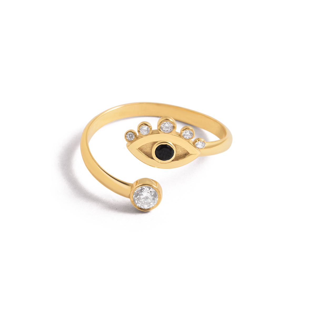 Gold ring of eyes g