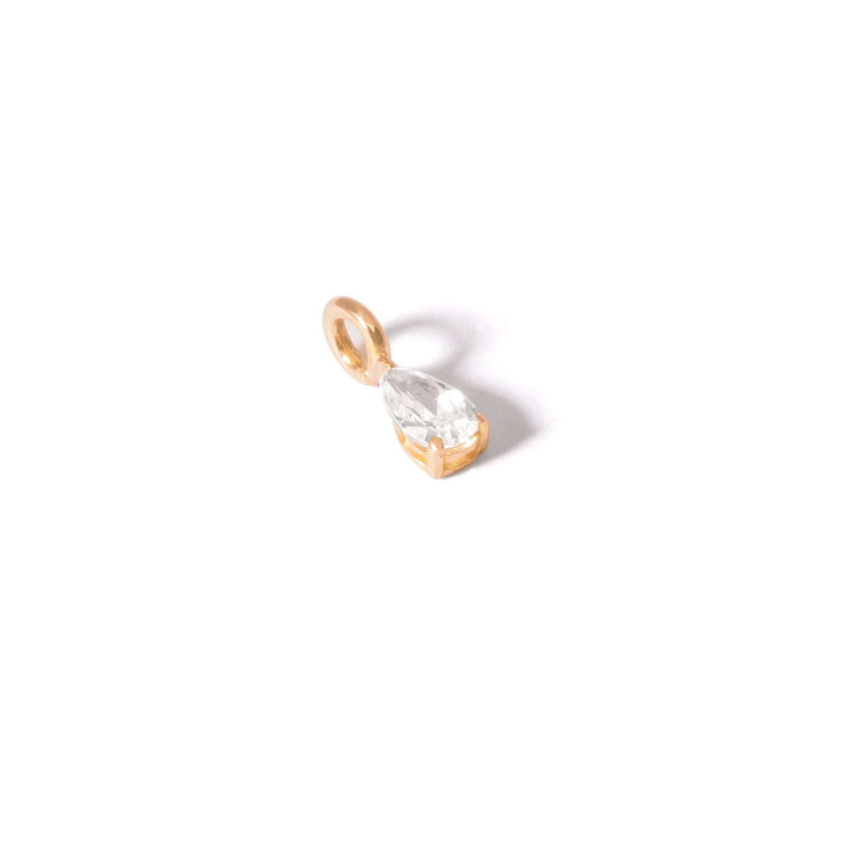 White drop gold pendant g