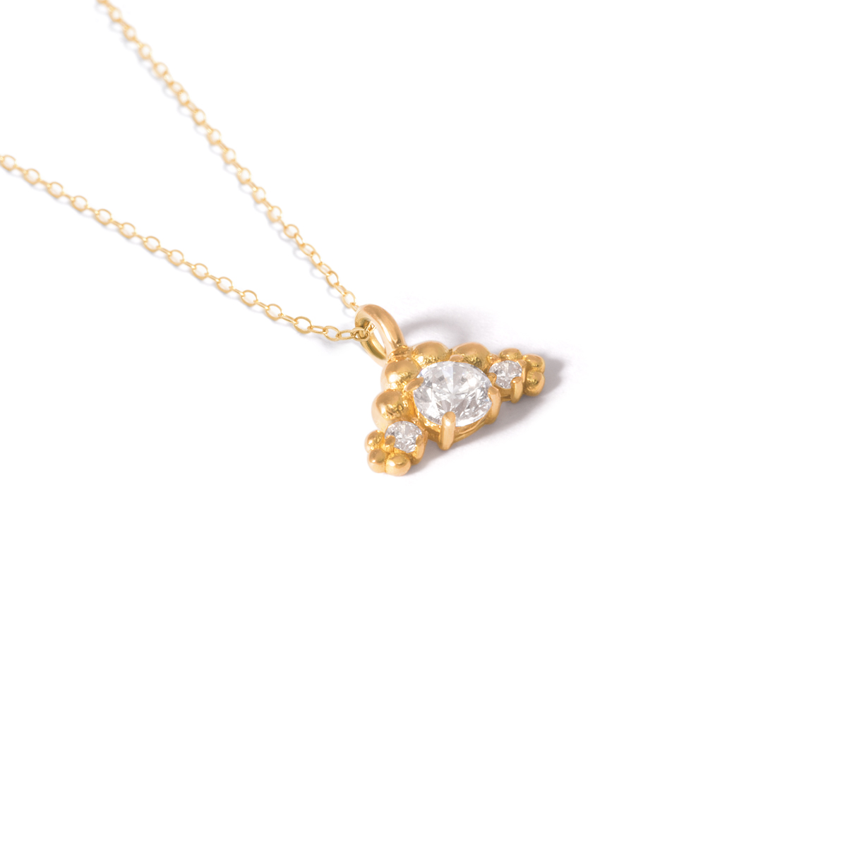 White new moon gold necklace g