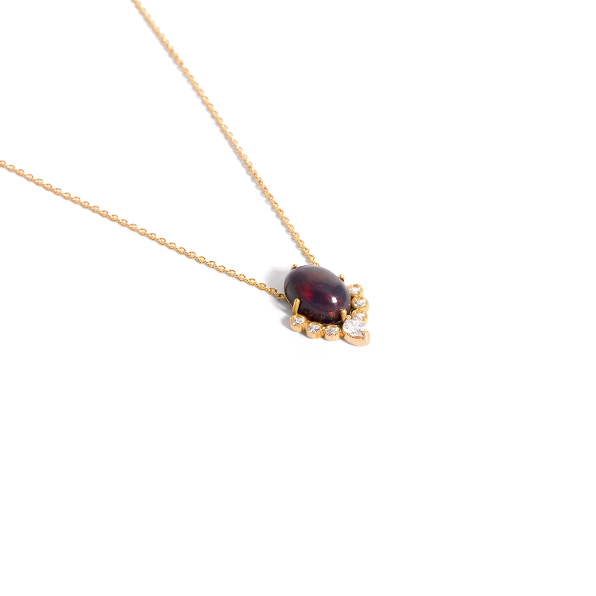 Cashmere opal gold necklace G