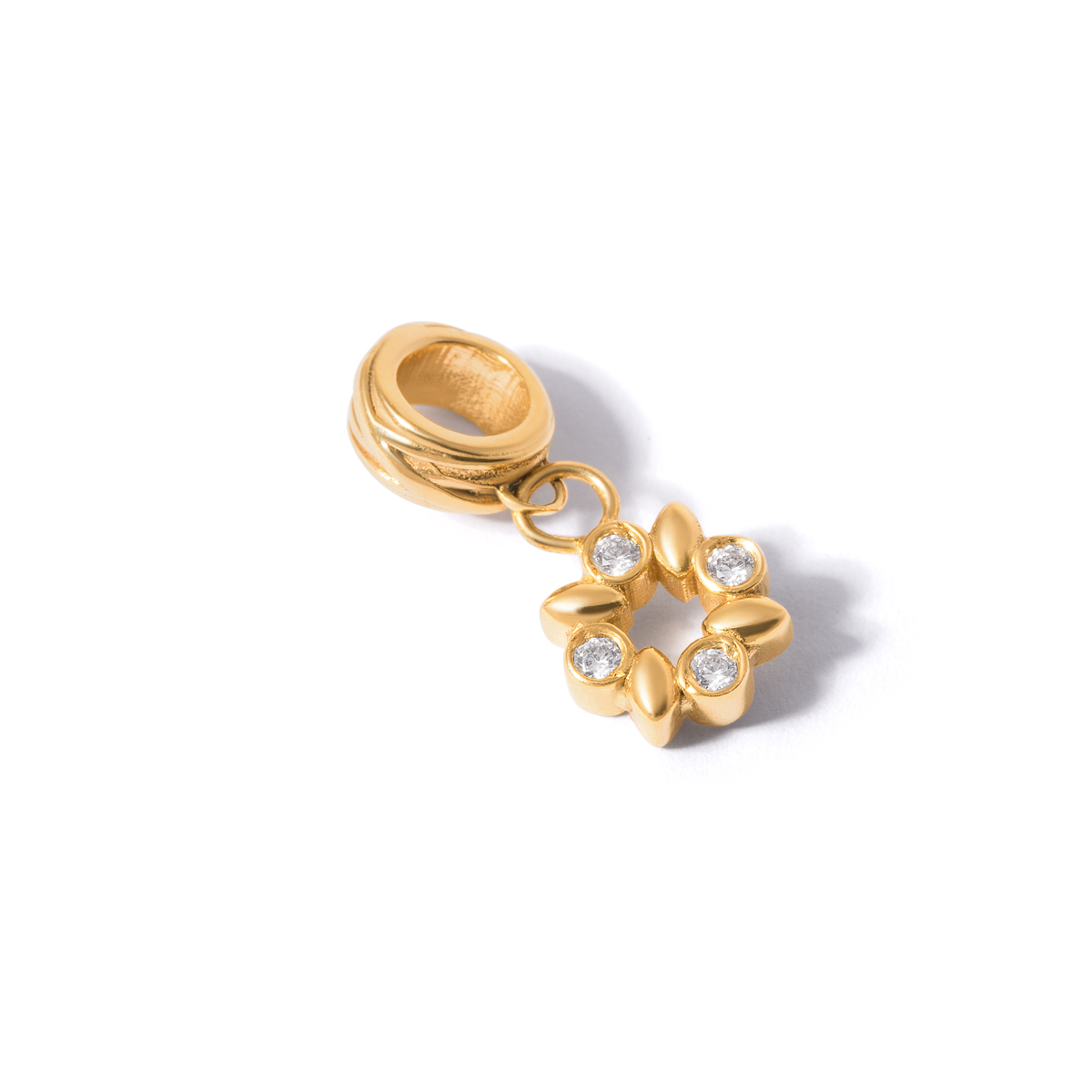 Pandora amaryllis gold pendant g