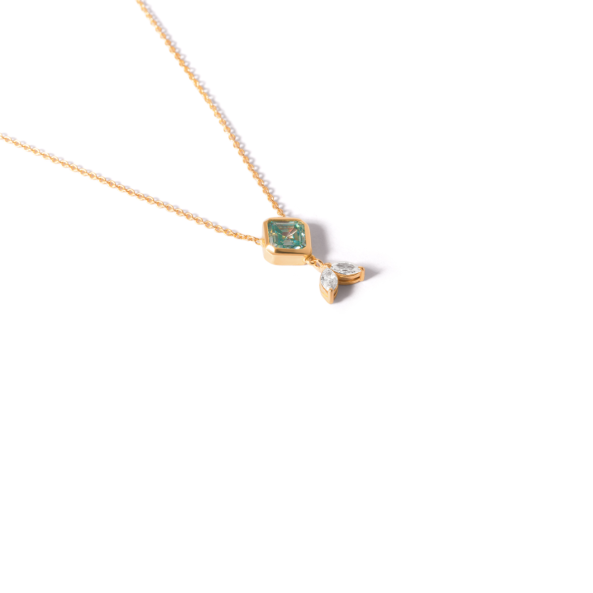 Teardrop gold necklace g