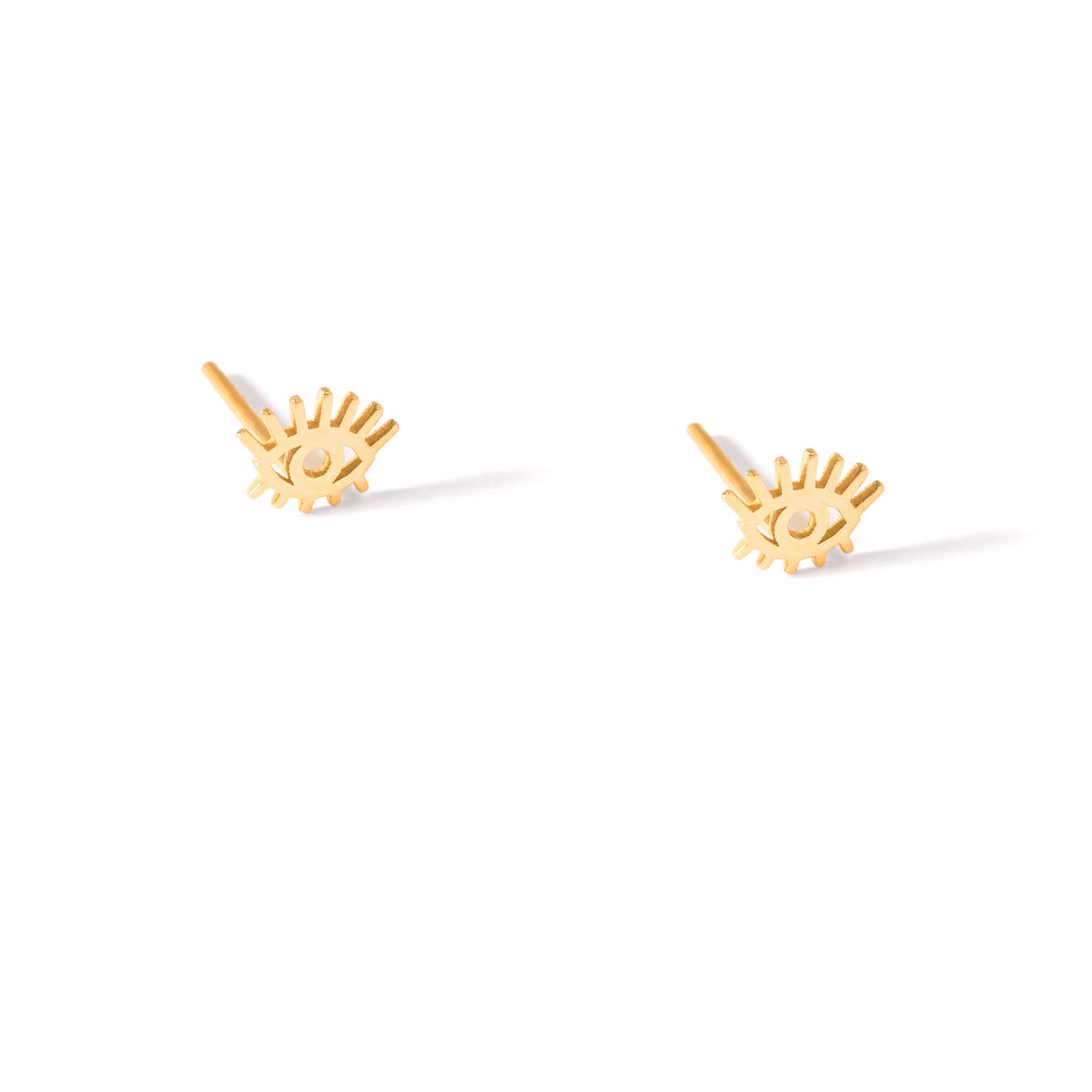 Gold earrings with eyelashes G