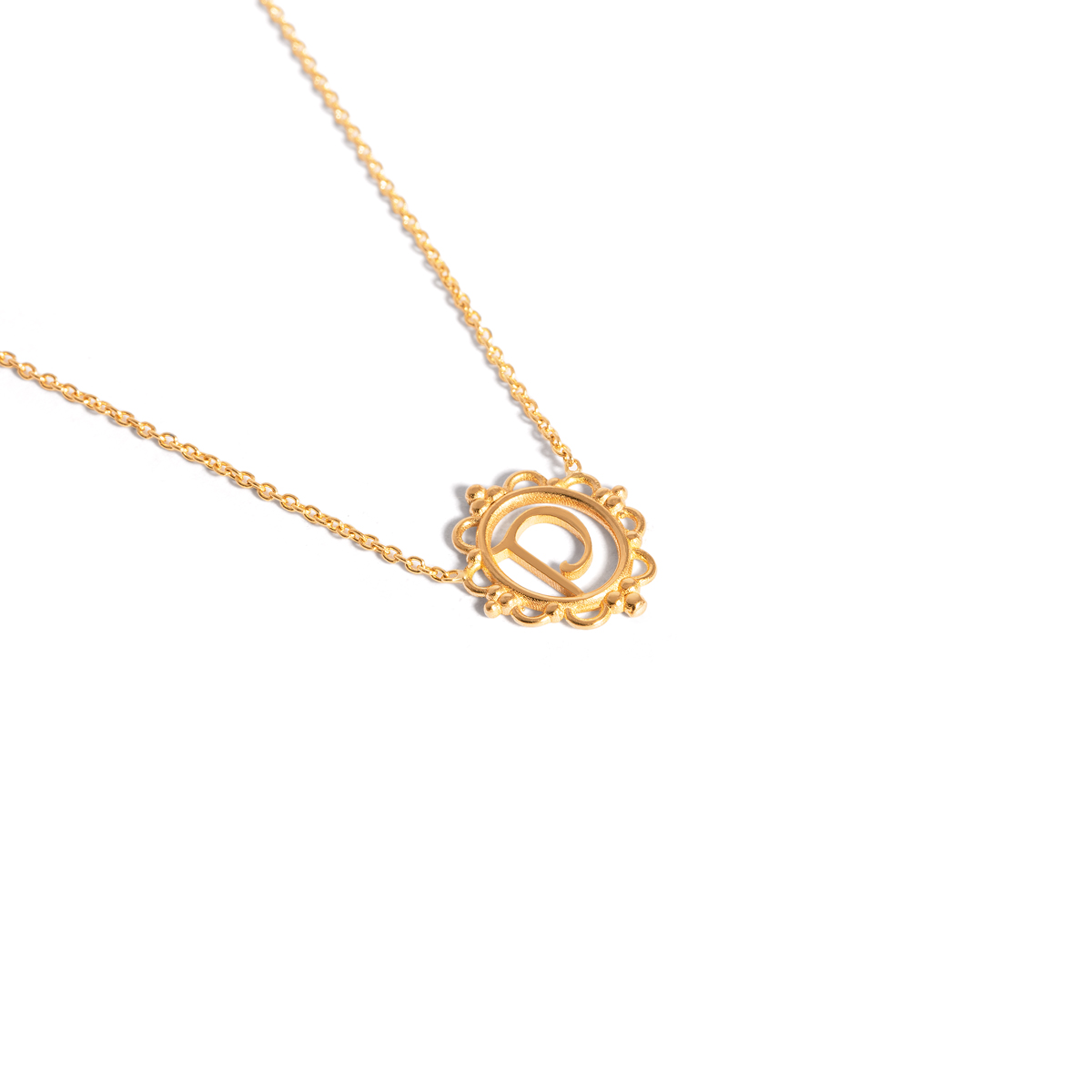 Niam gold necklace letter P G