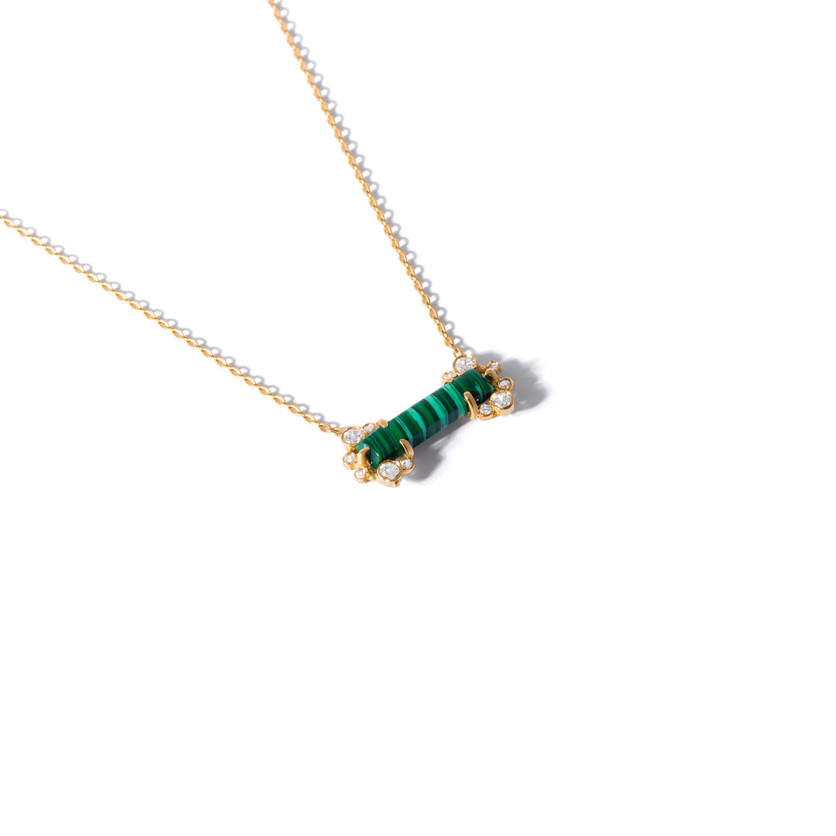 Atrisa green gold necklace G