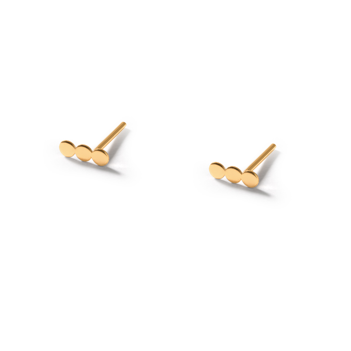 Three circle gold earrings g