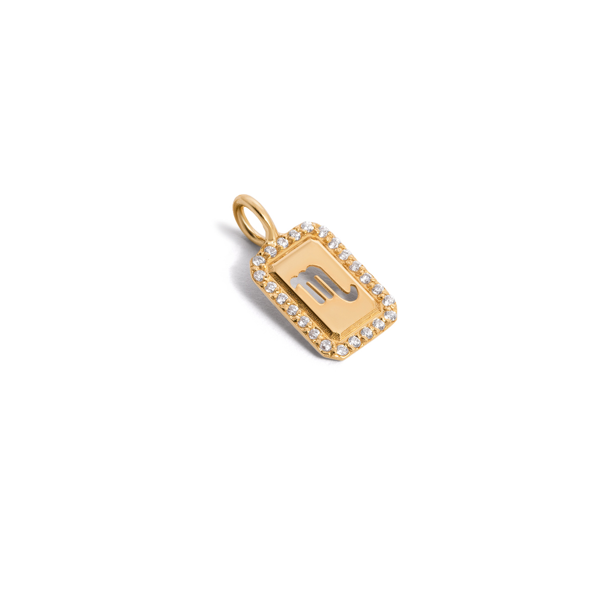 Aban gold frame sign pendant g