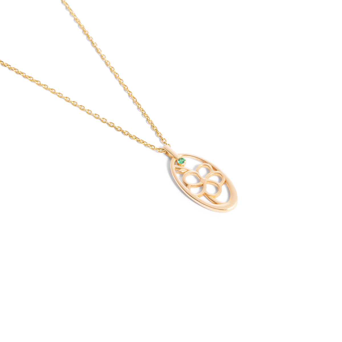 Moge flower gold necklace g