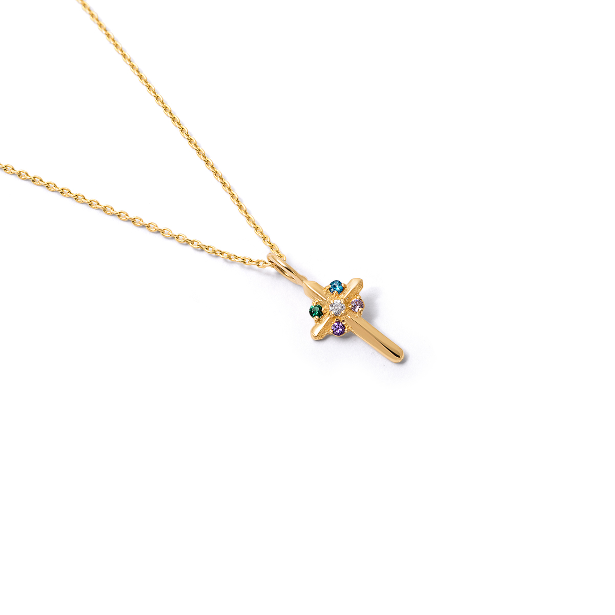 Raisa cross gold necklaceg