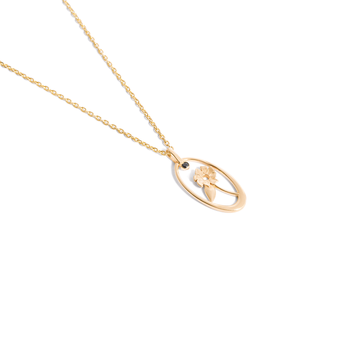 Star flower gold necklace g