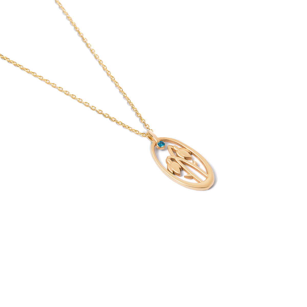 Wild tulip gold necklace g