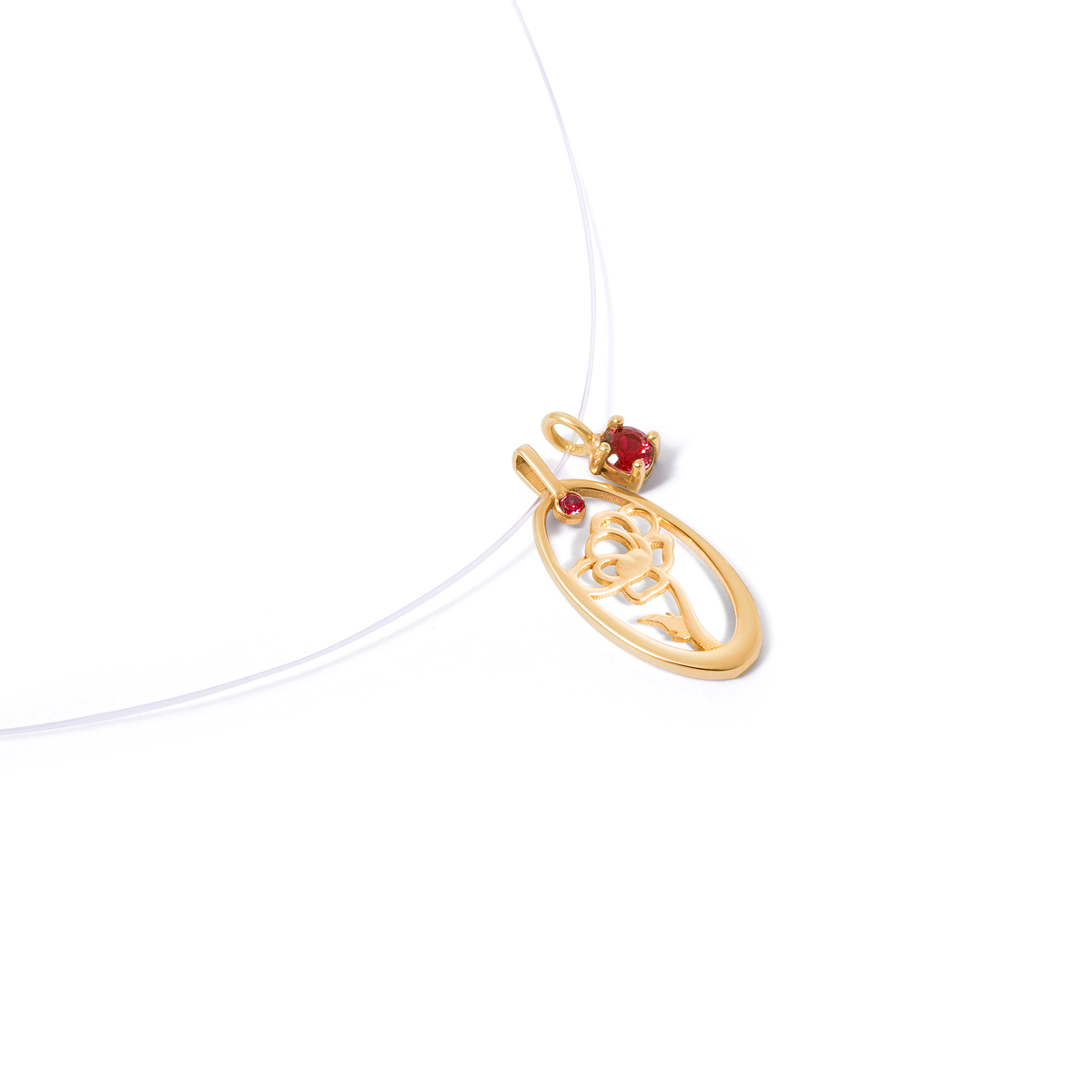 Anemone gold necklace g