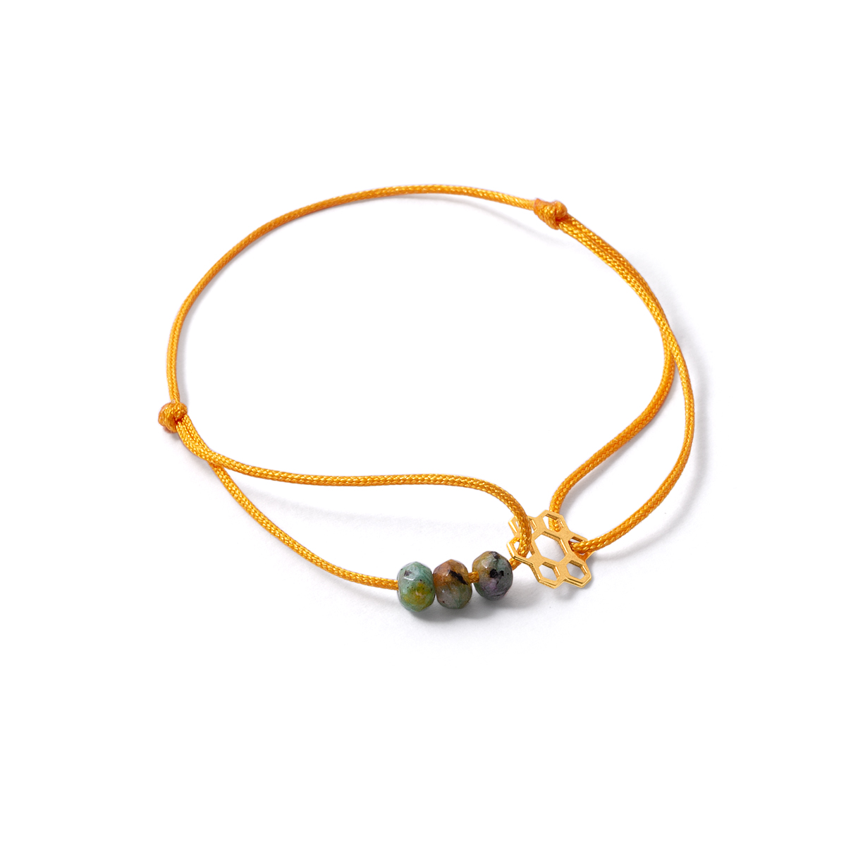 Beehive woven gold bracelet g