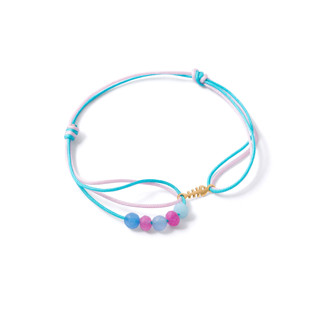 Gold bracelet woven with fish blade g