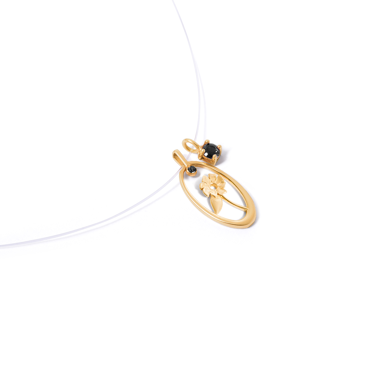 Star flower gold necklace g