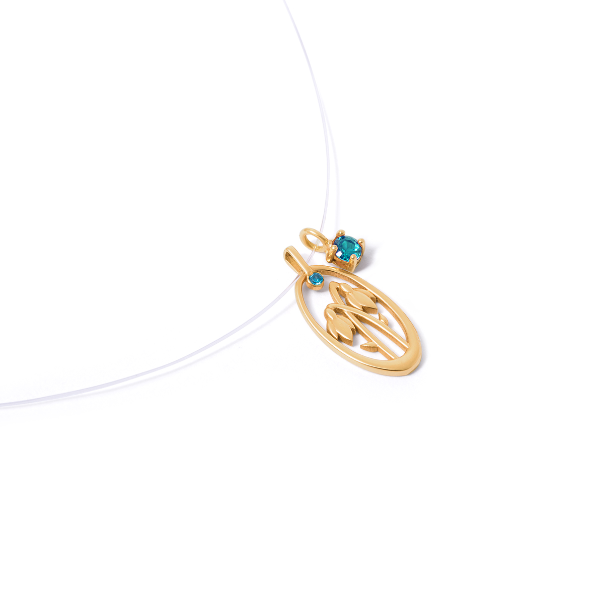 Tulip gold necklace g