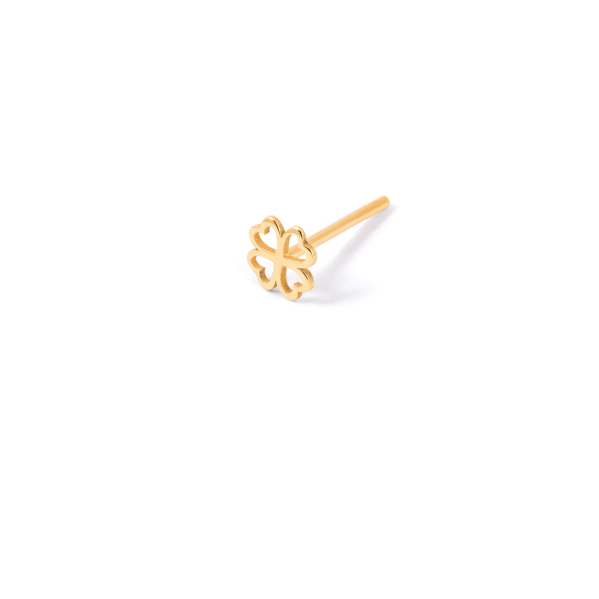 Clover gold single earring g