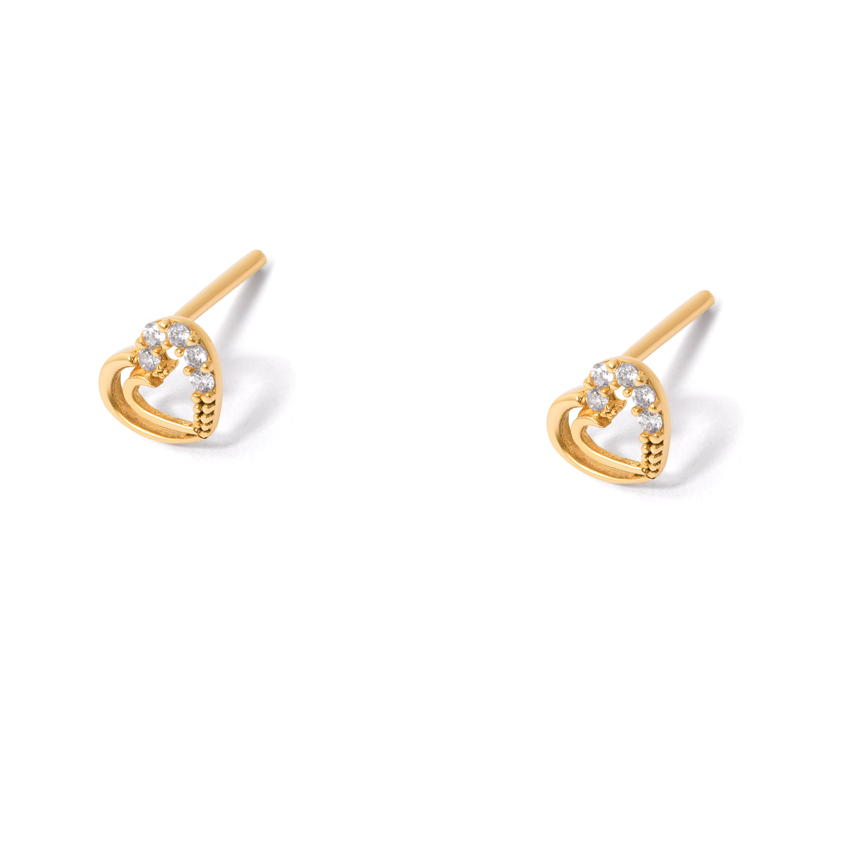 Eliana heart gold earringsg