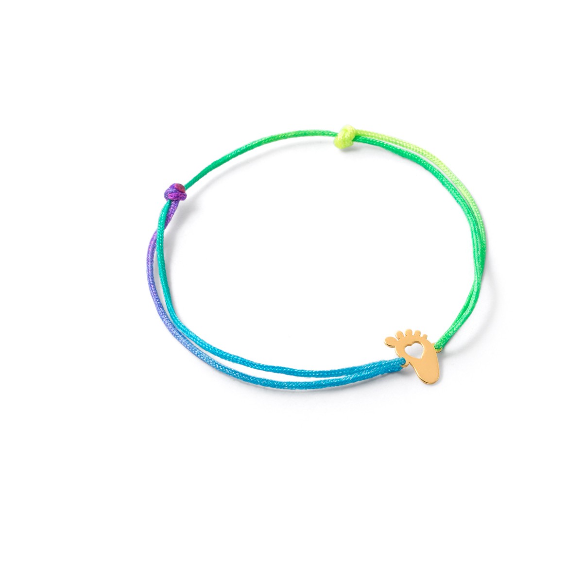 Foot print woven gold bracelet g