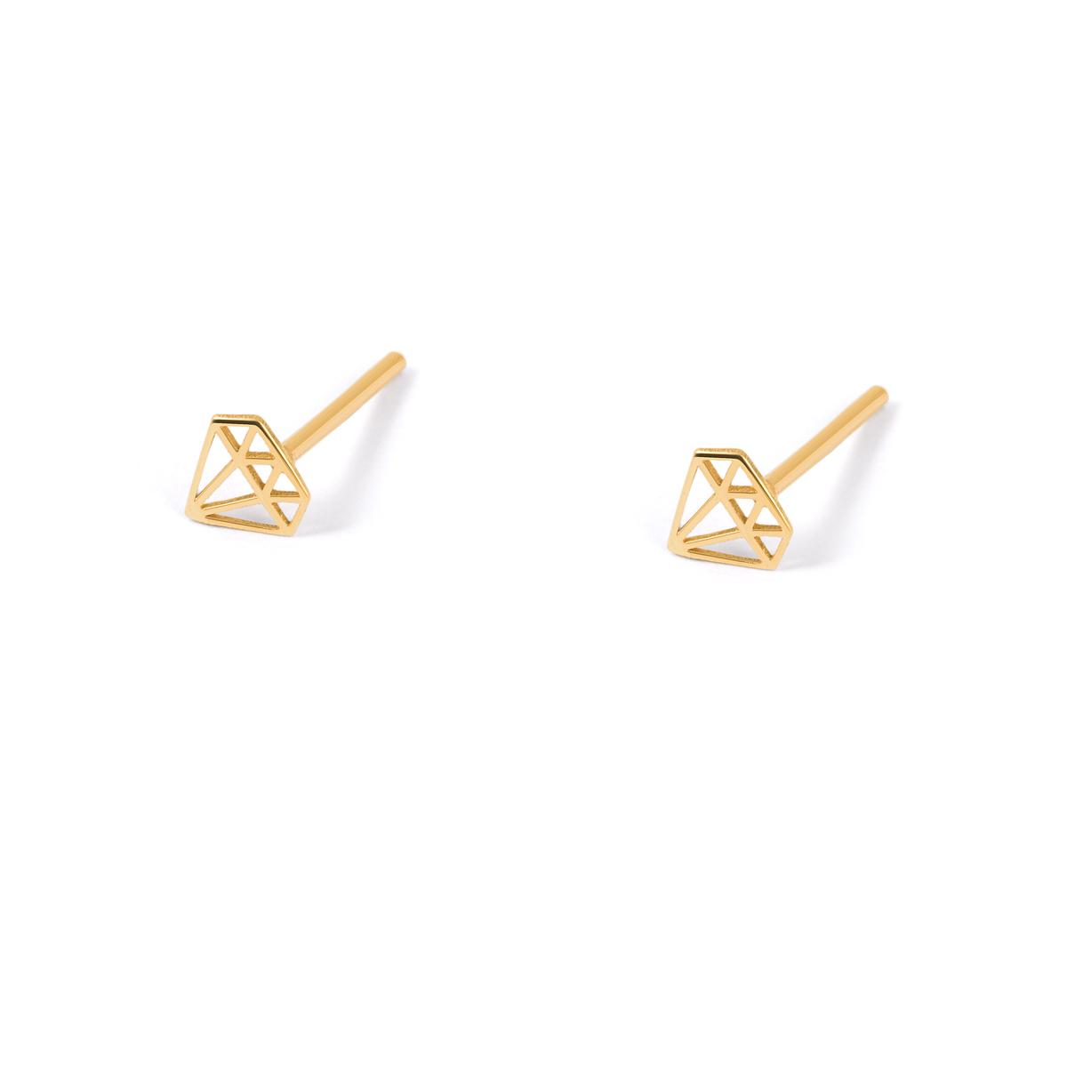 Gold diamond earrings g