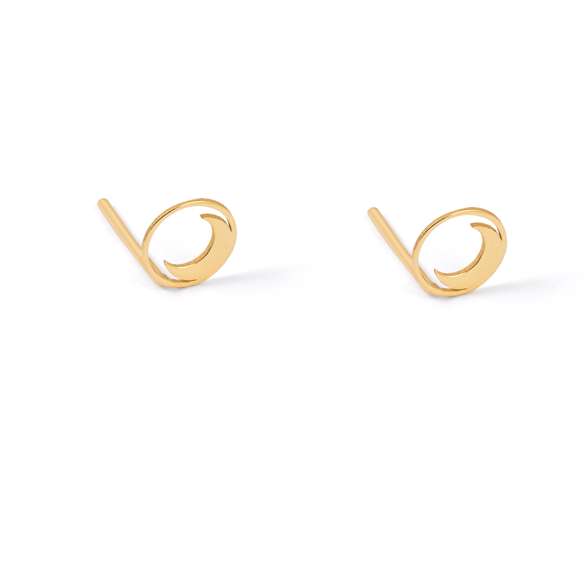 Moon gold earrings g