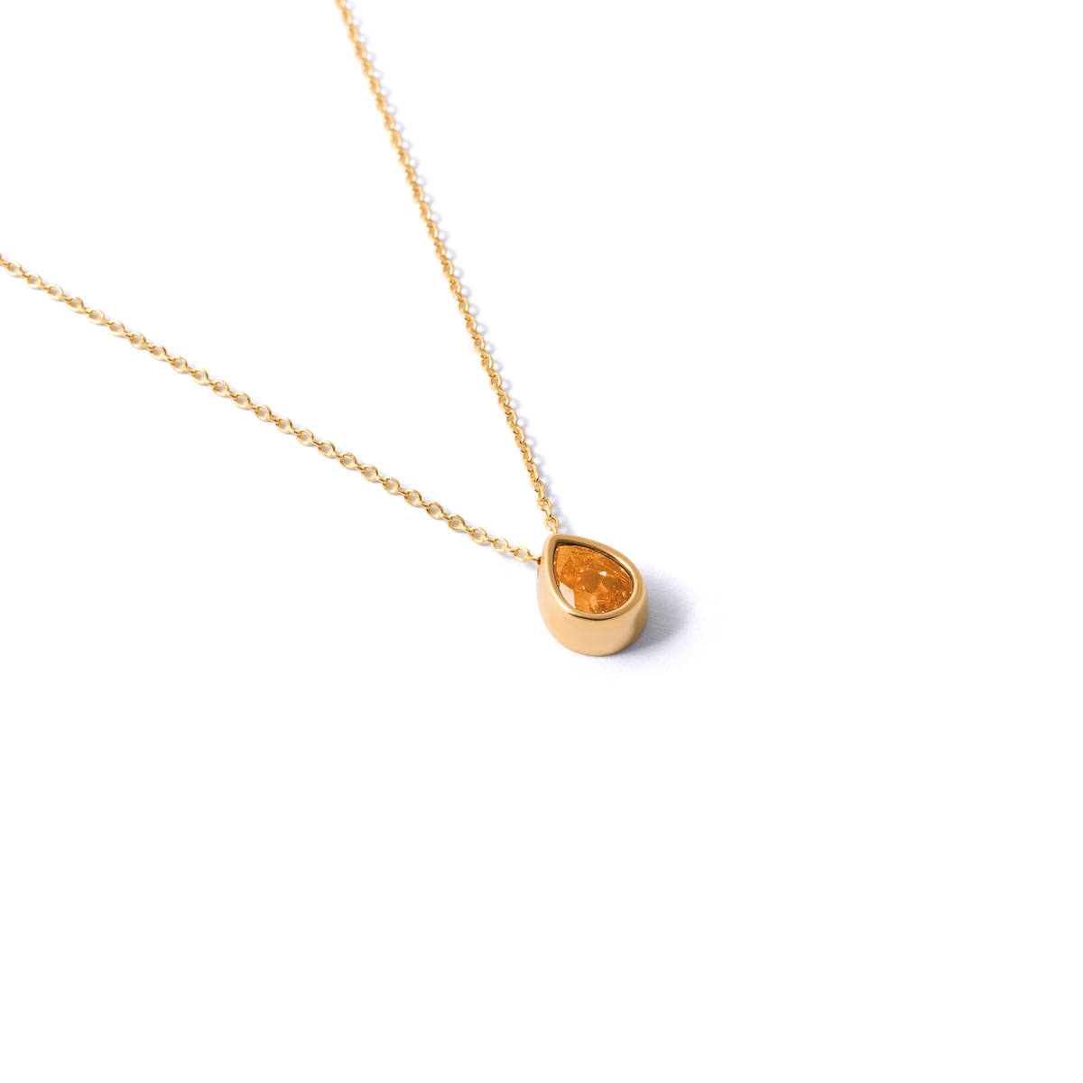 Narmela golden teardrop gold necklace g