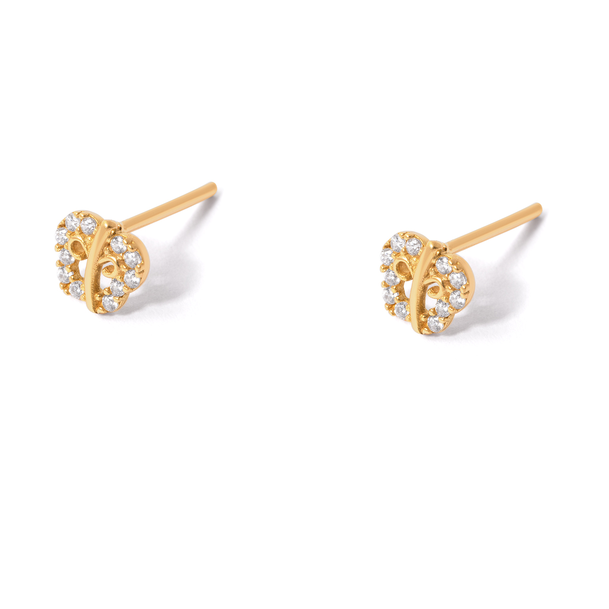 Pansy butterfly gold earrings g