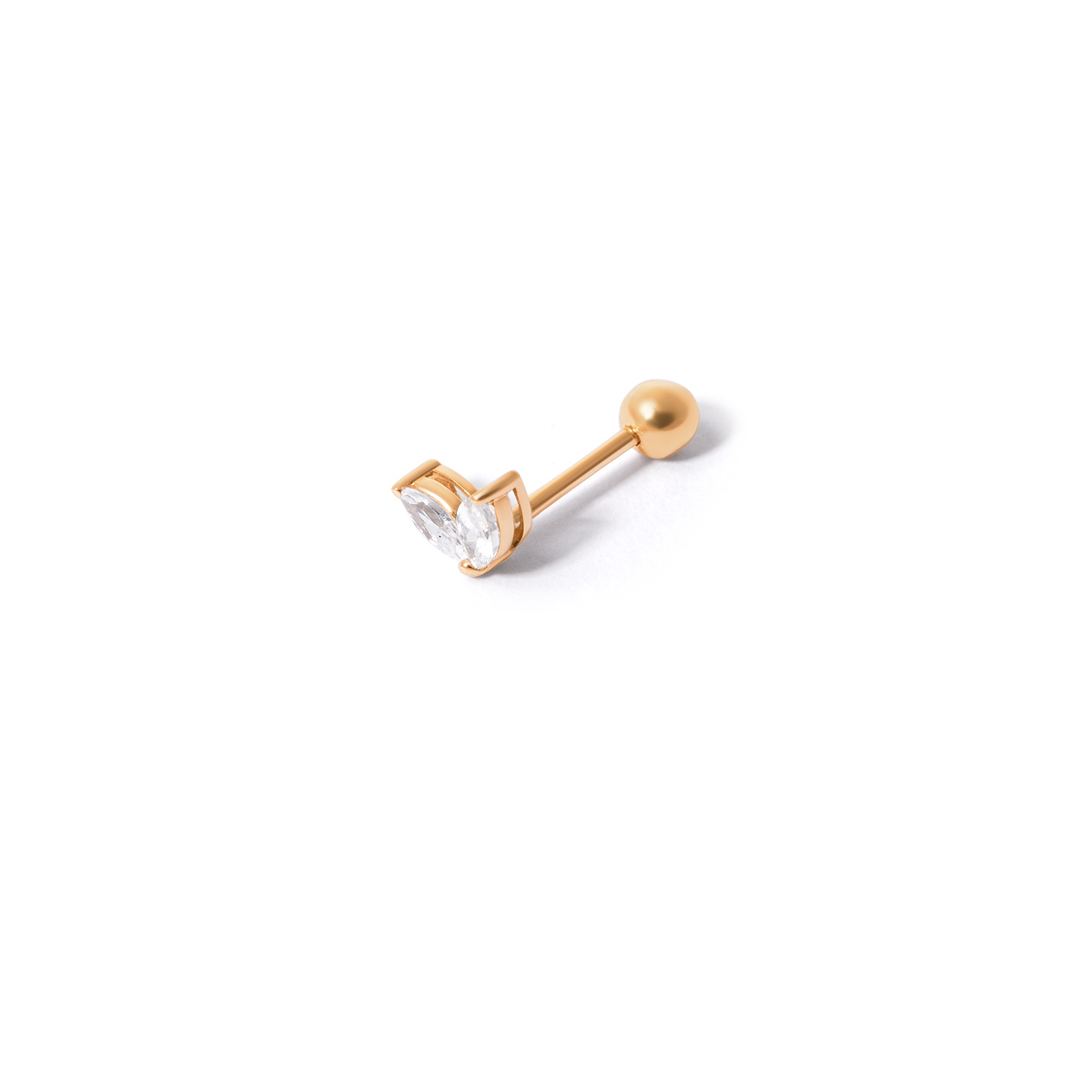Two marquise gold piercings g