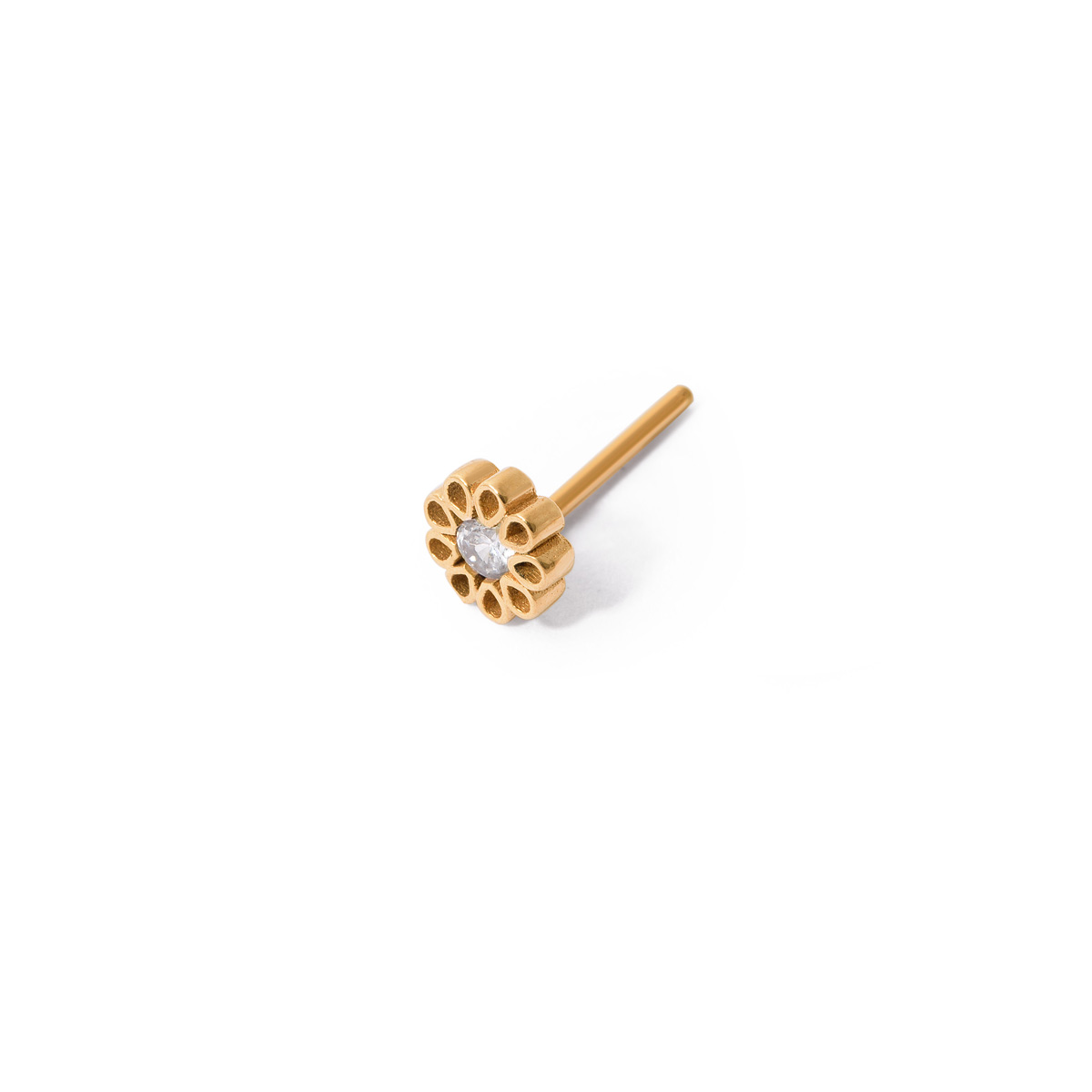 Arishida single lobed gold earrings g
