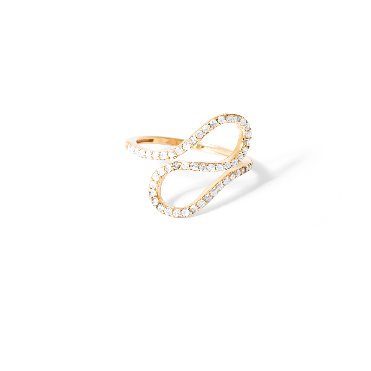 Ares spiral gold ring g