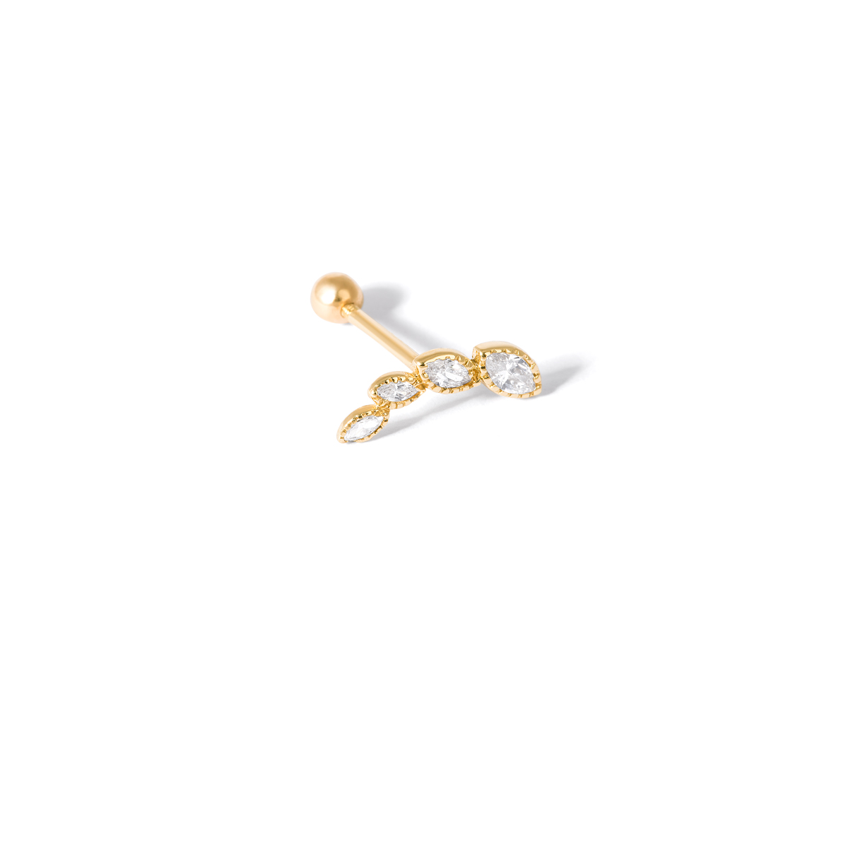 Four marquise gold piercings g
