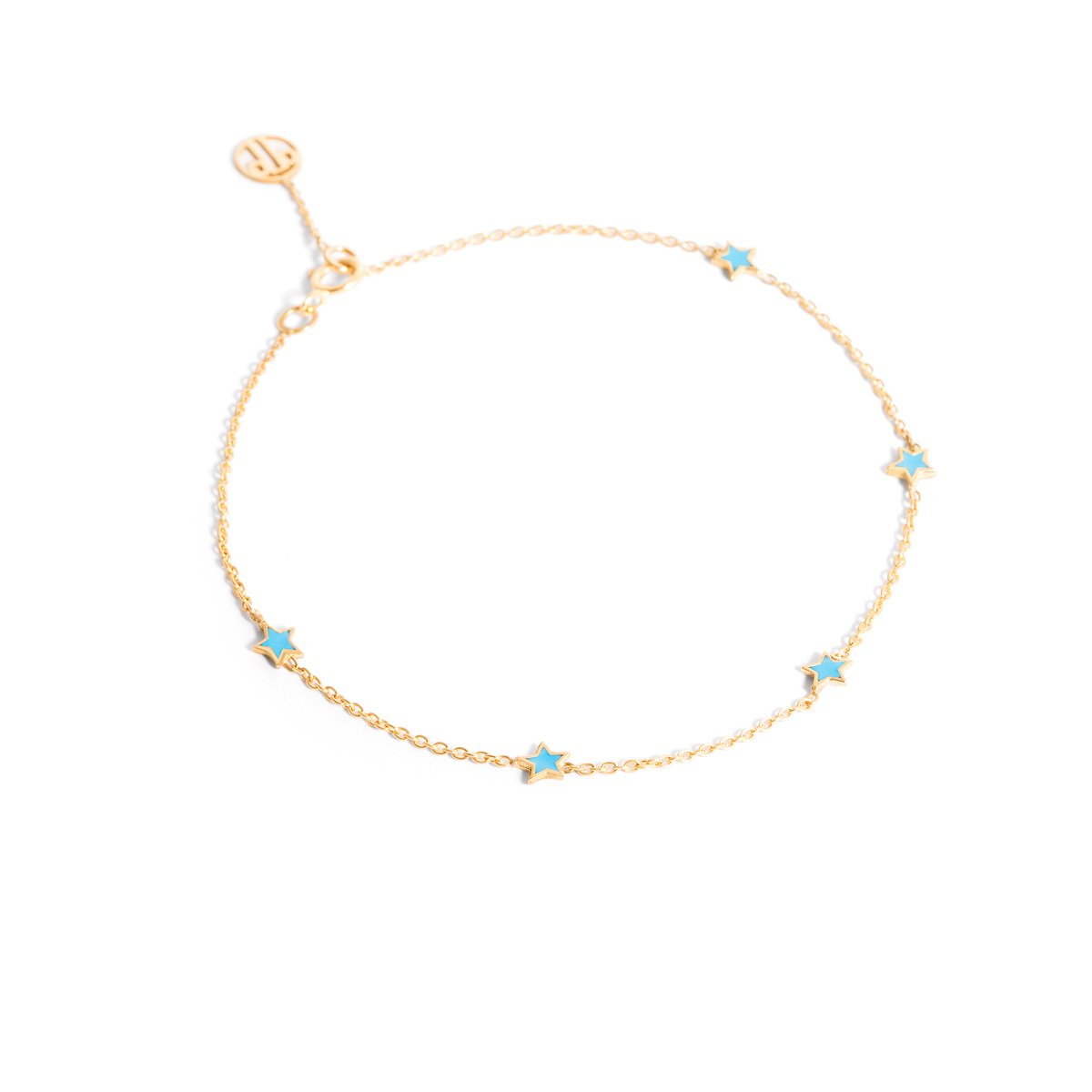 Five star enamel gold bracelet g