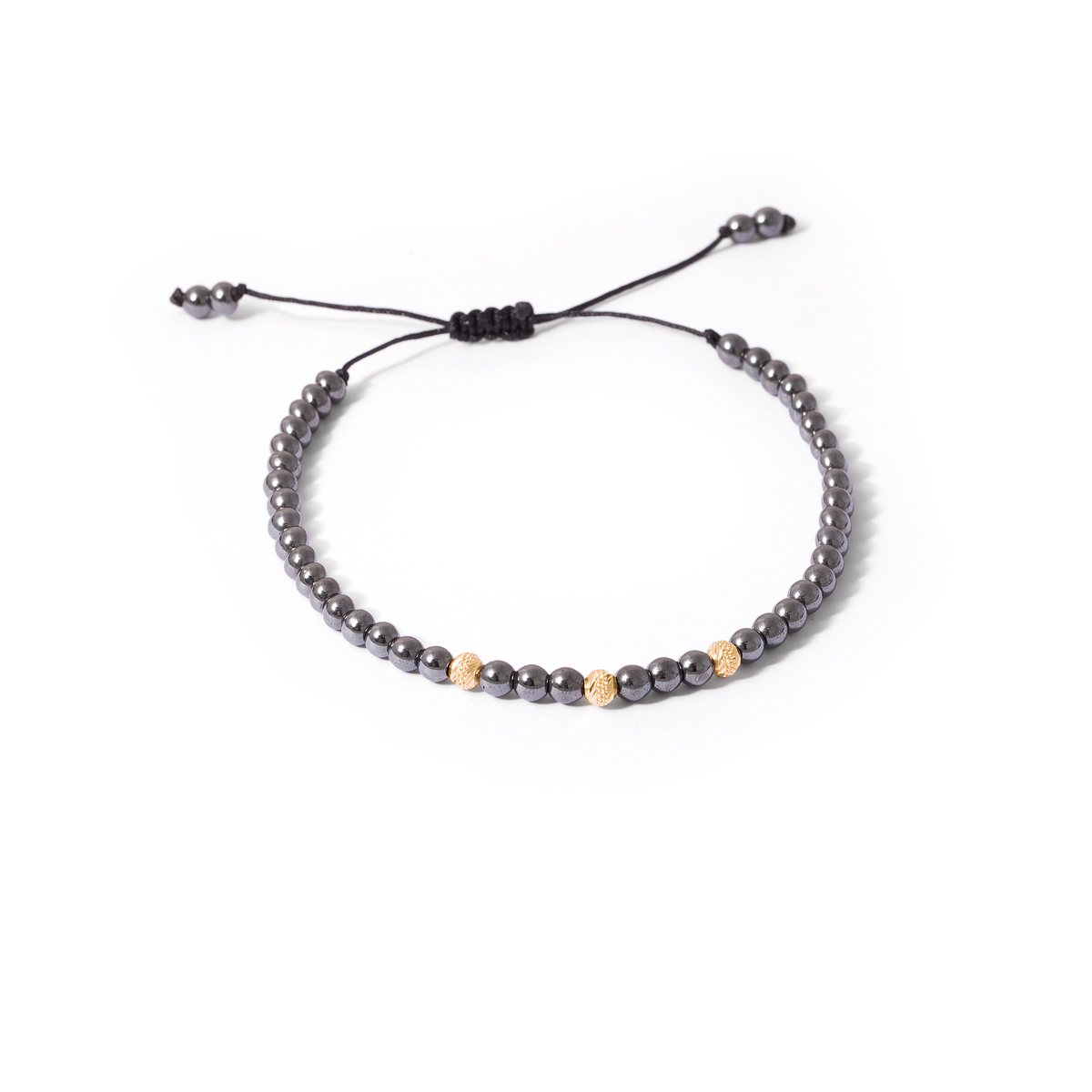 Gold bracelet with dark Hadid stone g