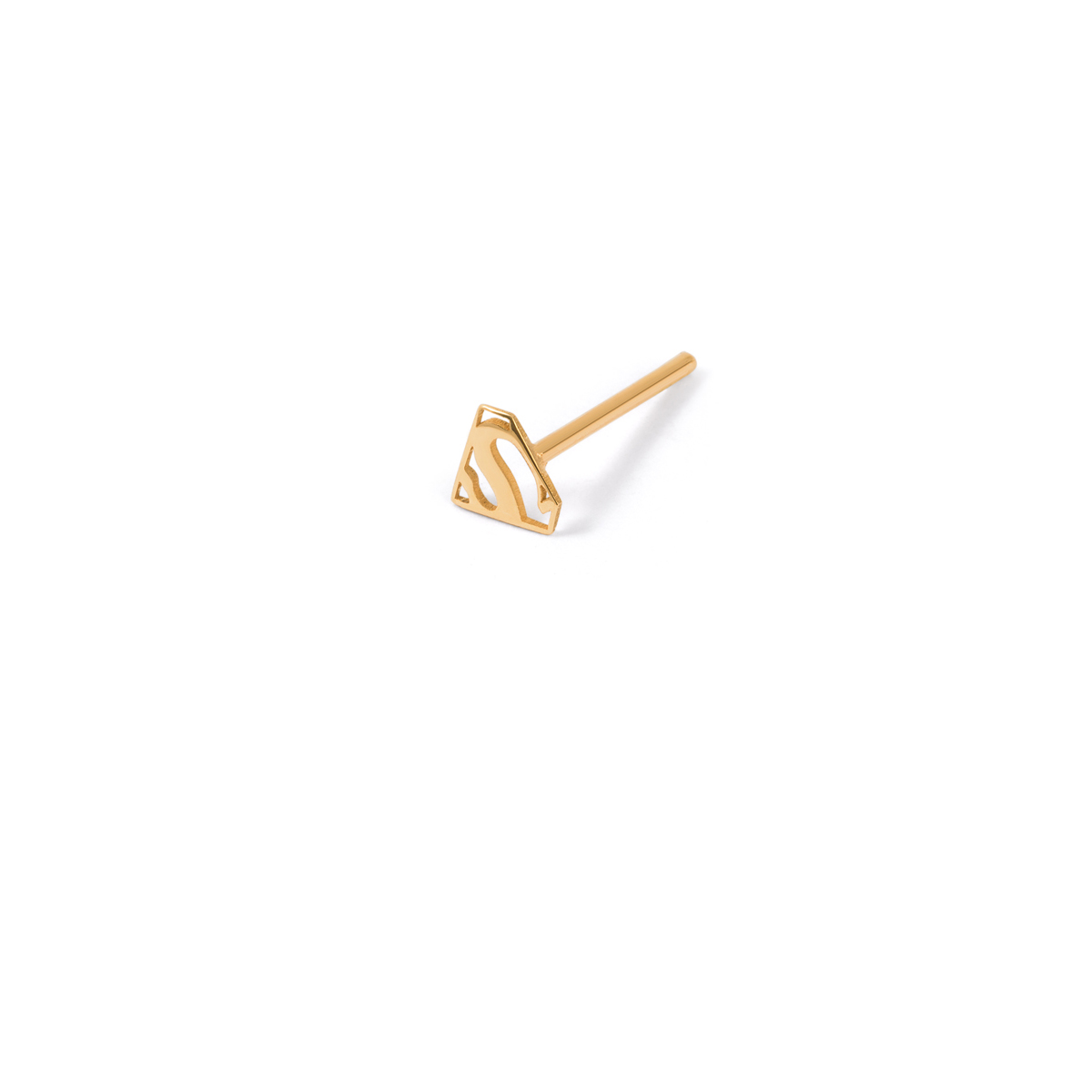 Superman gold single earring g