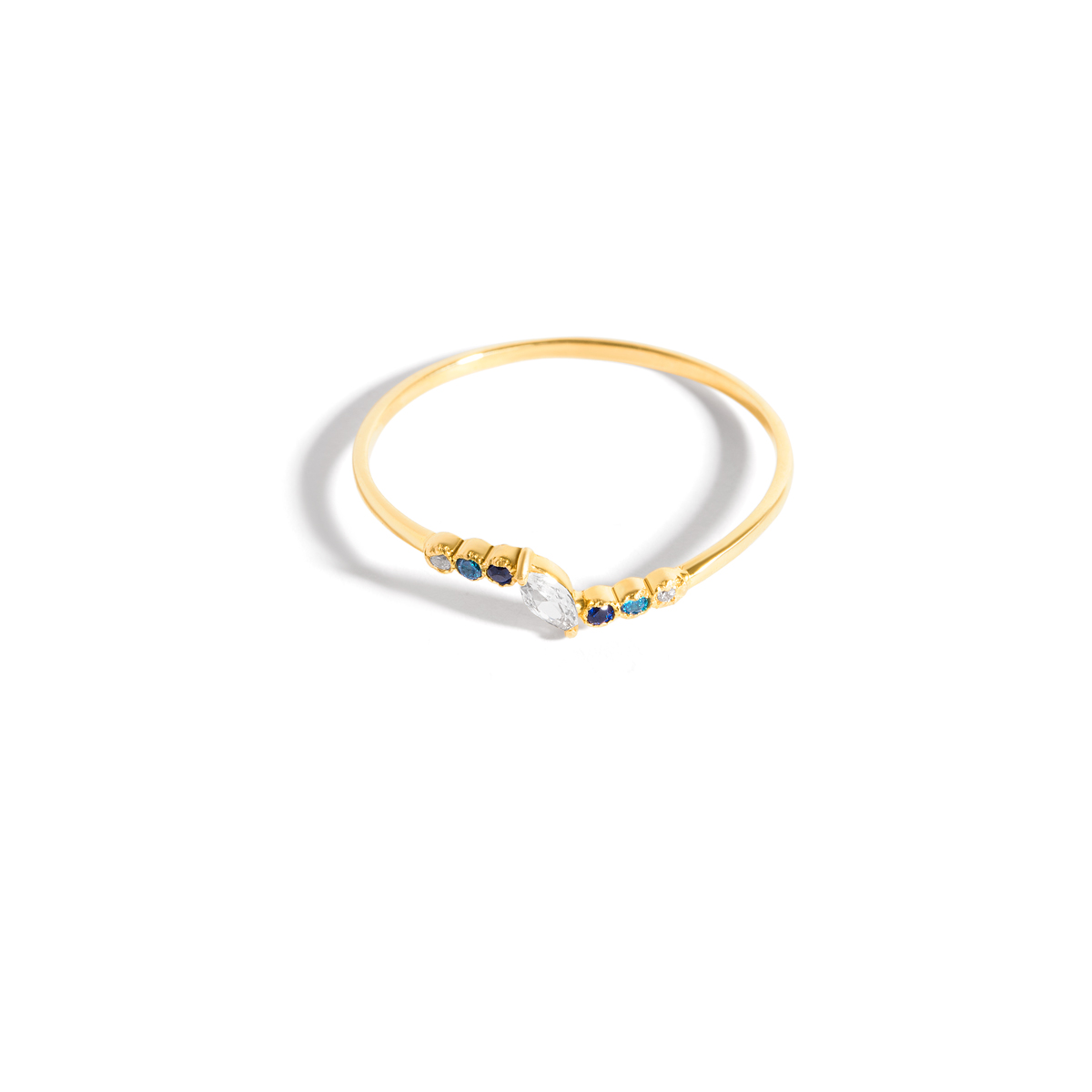 Indigo marquis gold ring g