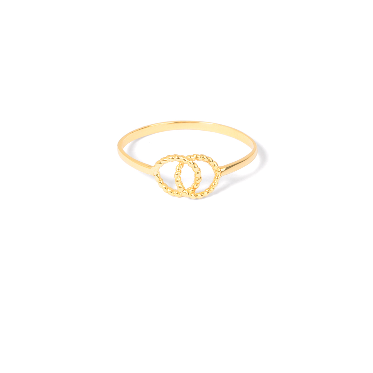 Double circle gold ring g