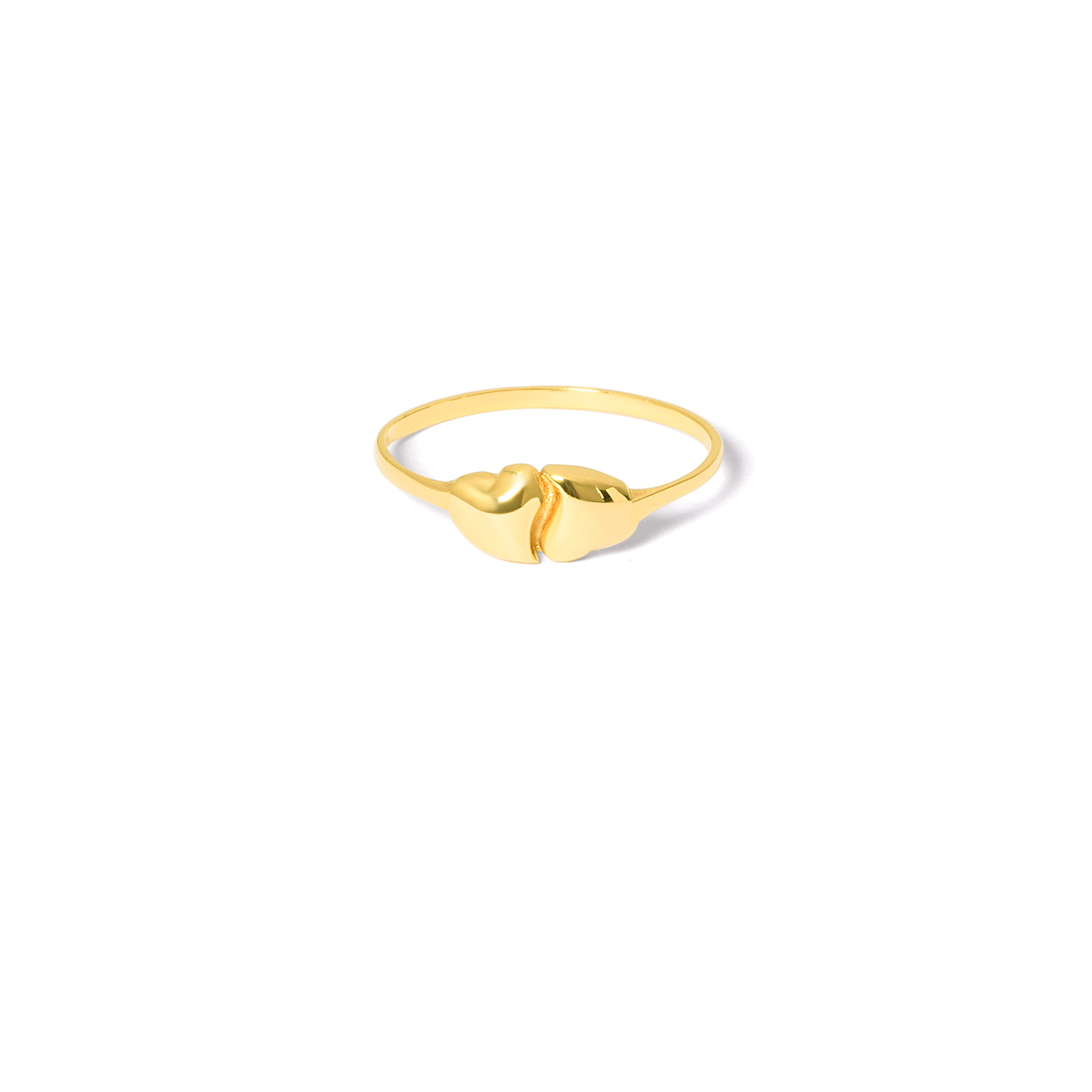 Two heart gold ring g