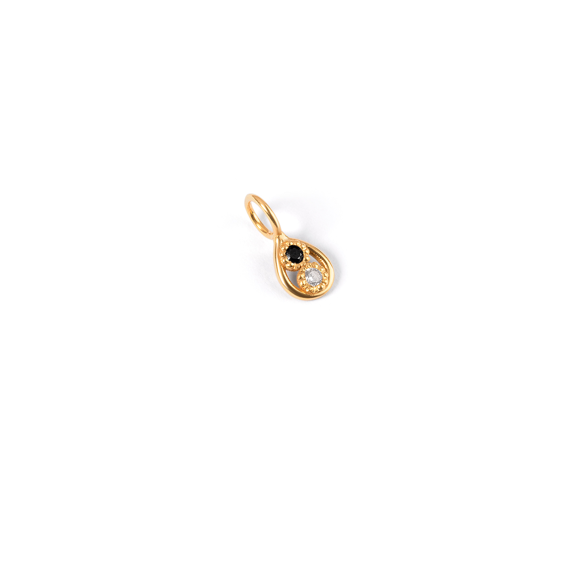 Gold pendant with two jewelsG